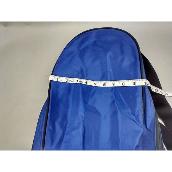 LL Bean Travel Bag Snowshoe 10x33” Blue Black Side Zip Carry Case Only - Picture 7 of 8